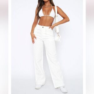 Watch Me Work Pants White